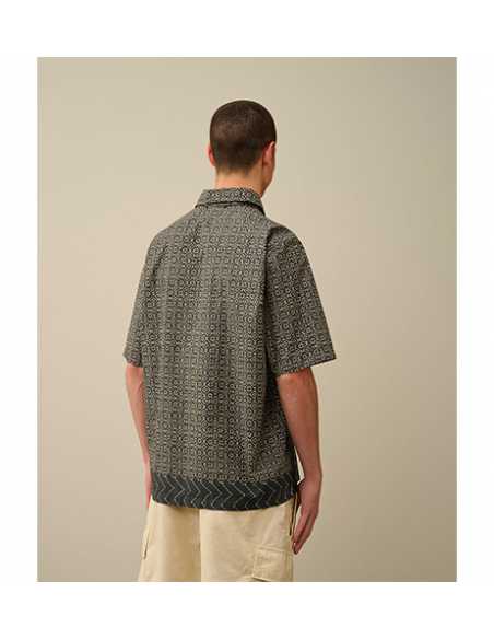 Chemise En Popeline Imprimée Baja Noire C.P Company Homme présentée portée de dos | Toulouse Soulery