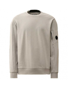 Sweat-shirt En Polaire Avec Logo Gris C.P Company Homme présenté de face | Toulouse Soulery