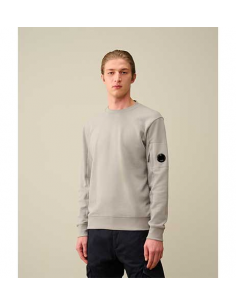 Sweat-shirt En Polaire Avec Logo Gris C.P Company Homme présenté de face | Toulouse Soulery 2