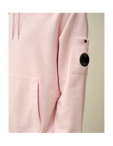 Sweat À Capuche En Coton Avec Logo Rose Pastel C.P Company zoom sur le logo | Toulouse Soulery