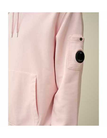 Sweat À Capuche En Coton Avec Logo Rose Pastel C.P Company zoom sur le logo | Toulouse Soulery