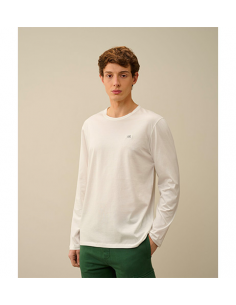 T-Shirt Manches Longues Jersey 70/2 Blanc C.P Company présenté de face | Toulouse Soulery 2