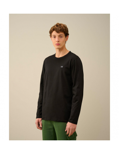 T-Shirt Manches Longues Jersey 70/2 Noir C.P Company présenté de face | Toulouse Soulery 2