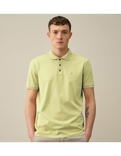 Polo Jersey Mercerisé 70/2 Vert C.P Company Homme présenté de face | Toulouse Soulery 2