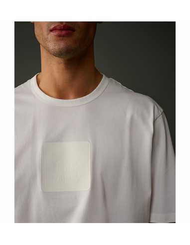 T-shirt À Logo En Jersey Série Metropolis Blanc C.P Company zoom sur le logo | Toulouse Soulery