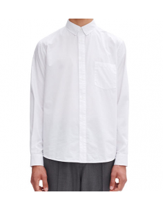 Chemise Casual À Col Boutonné Blanche A.P.C. Homme présentée de face | Toulouse Soulery 2