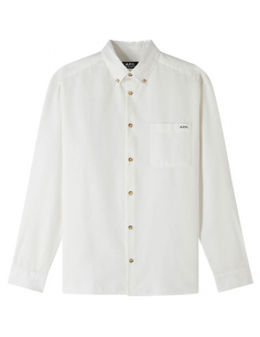 Chemise Casual En Coton Bio Blanc Cassé A.P.C. Homme présentée de face | Toulouse Soulery