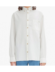 Chemise Casual En Coton Bio Blanc Cassé A.P.C. Homme présentée de face | Toulouse Soulery 2