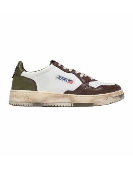 Basket Vintage Low En Cuir Tricolor Autry Homme présentées de profil | Toulouse Soulery