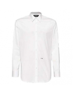 Chemise À Épaules Tombantes Blanche Dsquared2 Homme présentée de face | Toulouse Soulery