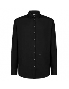 Chemise À Épaules Tombantes Noire Dsquared2 Homme présentée de face | Toulouse Soulery