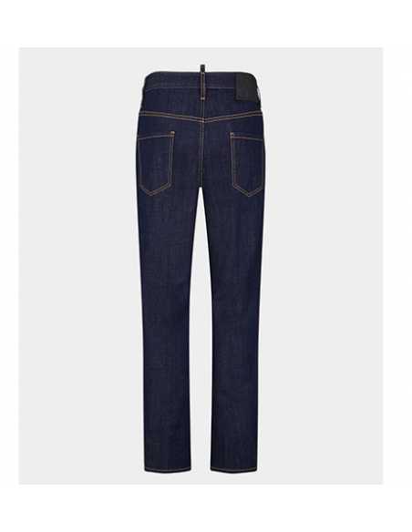 Jean 642 Délavé Bleu Foncé Dsquared2 Homme présenté de dos | Toulouse Soulery