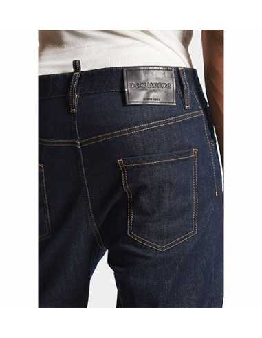 Jean 642 Délavé Bleu Foncé Dsquared2 Homme présenté porté de dos | Toulouse Soulery
