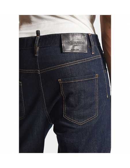 Jean 642 Délavé Bleu Foncé Dsquared2 Homme présenté porté de dos | Toulouse Soulery