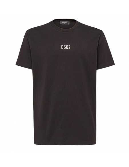 T-shirt Cool Fit DSQ2 En Gomme Noir Dsquared2 Homme présenté de face | Toulouse Soulery