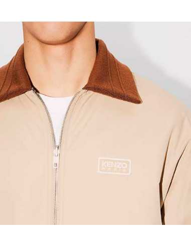 Veste Réversible Beige Kenzo Homme zoom sur le logo | Toulouse Soulery