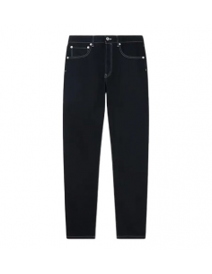 Jean Bara Slim En Denim Japonais Noir Kenzo Homme présenté de face| Toulouse Soulery