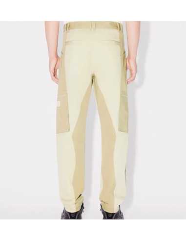 Pantalon Cargo Slim Beige Kenzo Homme porté de dos| Toulouse Soulery