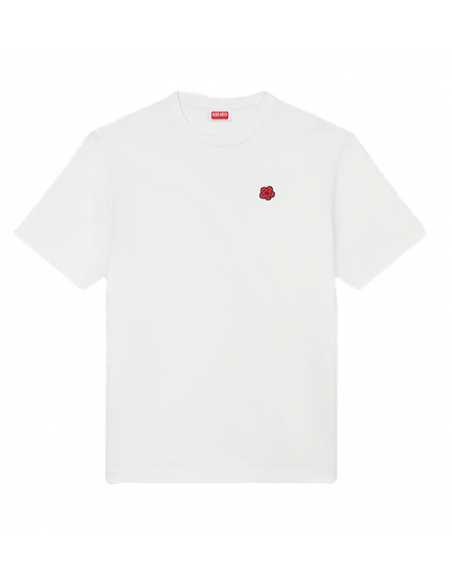 T-shirt Brodé 'Boke Flower' Blanc Kenzo Homme présenté de face | Toulouse Soulery
