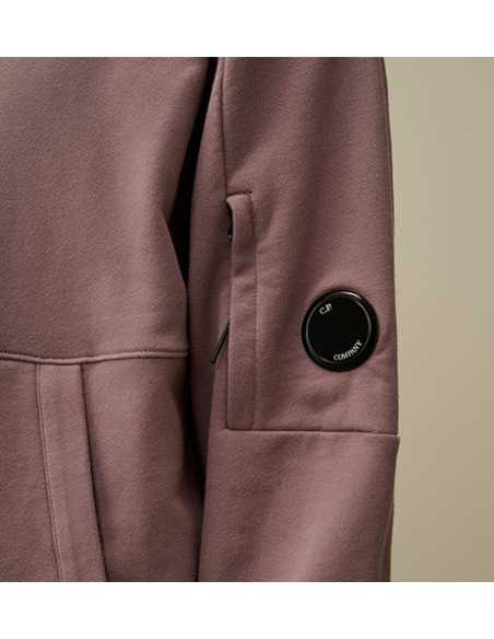 Sweat À Capuche En Polaire Violet C.P Company Homme zoom sur le logo | Toulouse Soulery