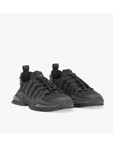 Sneakers Airmaster En Matières Mélangées Noires D&G présentées de coté | Toulouse Soulery