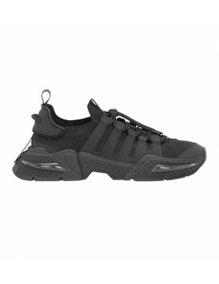 Sneakers Airmaster En Matières Mélangées Noires D&G présentées de profil | Toulouse Soulery