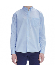 Chemise Edouard Brodée avec logo A.P.C, Bleu Pâle A.P.C. Homme présentée de face | Toulouse Soulery 2