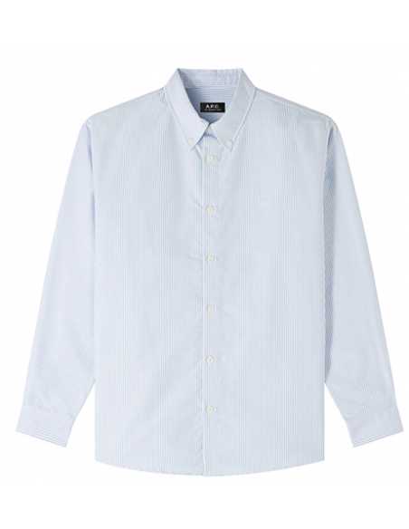 Chemise Greg Bleu A.P.C Homme présentée de face | Toulouse Soulery