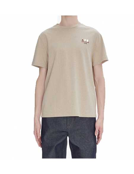 T-Shirt Standard Rue Madame Beige A.P.C Homme présenté porté | Toulouse Soulery