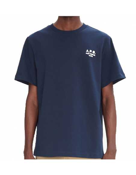 T-Shirt Standard Rue Madame Dark Navy A.P.C Homme présenté porté | Toulouse Soulery