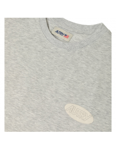 Tee-Shirt En Coton Gris Avec Logo Autry présenté de face | Toulouse Soulery 2