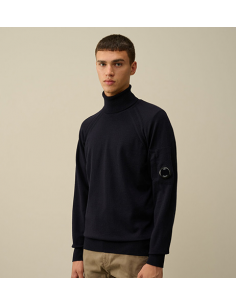 Extra Fine Merino Wool Turtleneck Knit C.P Company Homme présenté de face| Toulouse Soulery 2