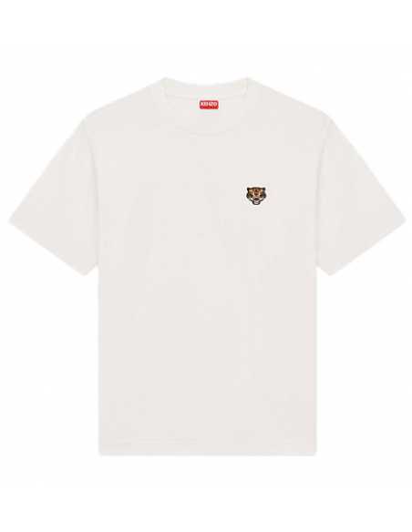 T-shirt Classique Brodé 'Lucky Tiger' Off White Kenzo, présenté de face | Toulouse Soulery