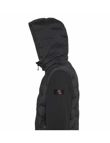 Veste Bimatière Noir Homme Peuterey, présentée de profil | Toulouse Soulery