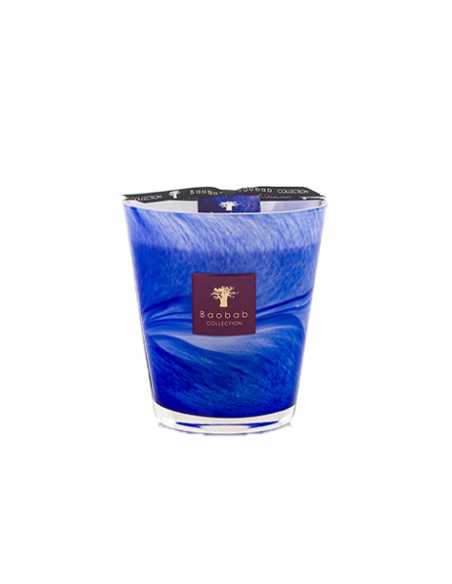 Bougie Parfumée Atlas Majorelle en verre bleu et cire prune | Toulouse Soulery