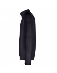 Pull Col Roulé En Laine Et Coton Noir Add Homme, présenté de face | Toulouse Soulery 2