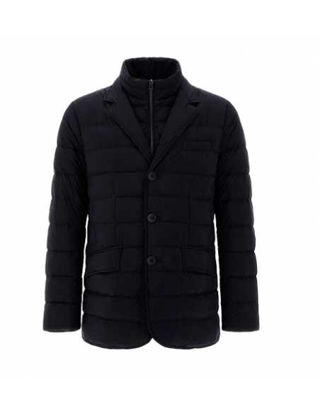 Parka Blazer La Giacca Blue Marine Herno Homme, présentée de face | Toulouse Soulery