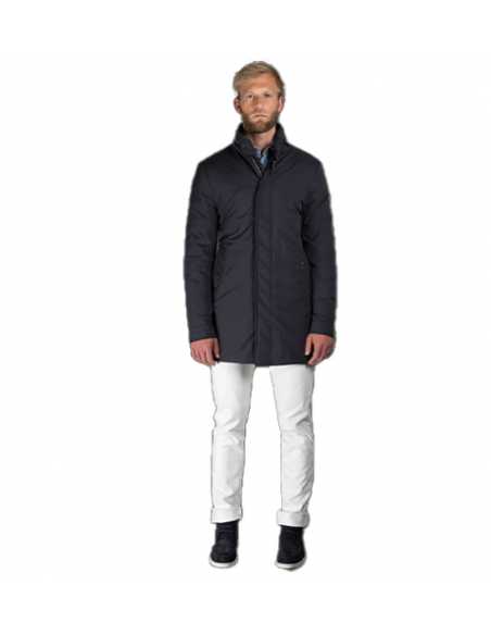 Manteau Avec Garnissage Bleu Marine Moorer Homme, porté de face | Toulouse Soulery