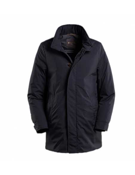 Manteau Avec Garnissage Bleu Marine Moorer Homme, présenté de face | Toulouse Soulery