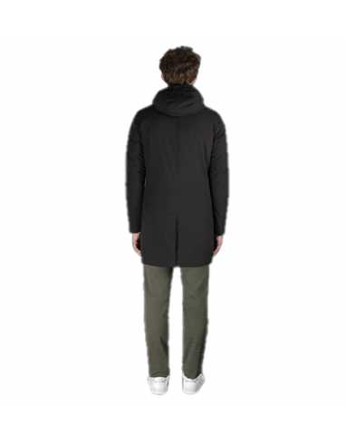 Manteau Imperméable Noir Moorer Homme, présenté de dos | Toulouse Soulery