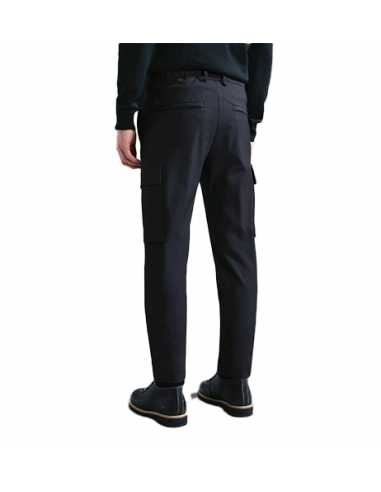 Pantalon Cargo En Dynamic Stretch Noir Paul & Shark Homme, présenté de dos| Toulouse Soulery