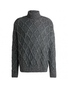 Pull Relaxed En Maille Torsadée Gris Boss | Toulouse Soulery