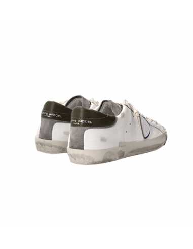 Sneakers Prsx Homme Blanc Anthracite Philippe Model Homme, présentées de dos | Toulouse Soulery