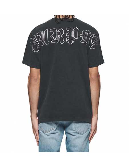 Tee-shirt Gothic Crystals Tee Noir Purple Homme, présenté de dos | Toulouse Soulery