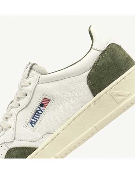 Baskets Medalist Low En Cuir Et Daim Blanc Et Military Autry zoom| Toulouse Soulery