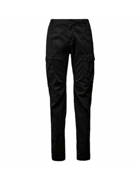Pantalon cargo ergonomique en satin extensible C.P. Company présenté de face| Toulouse Soulery