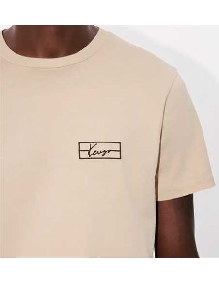 T-shirt slim brodé 'KENZO Weave' en coton pour Homme présenté porté| Toulouse Soulery