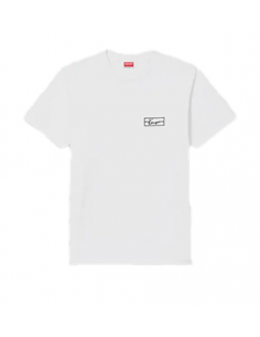 T-shirt slim brodé 'KENZO Weave' en coton pour Homme présenté de face| Toulouse Soulery