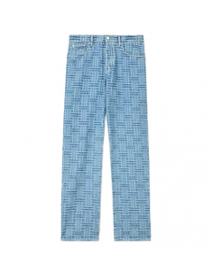 Jean BOTAN ample 'KENZO Weave' en denim japonais pour Homme présenté de face| Toulouse Soulery