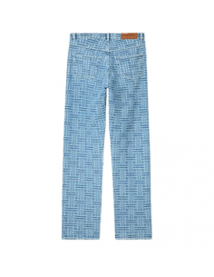 Jean BOTAN ample 'KENZO Weave' en denim japonais pour Homme présenté de face| Toulouse Soulery 2